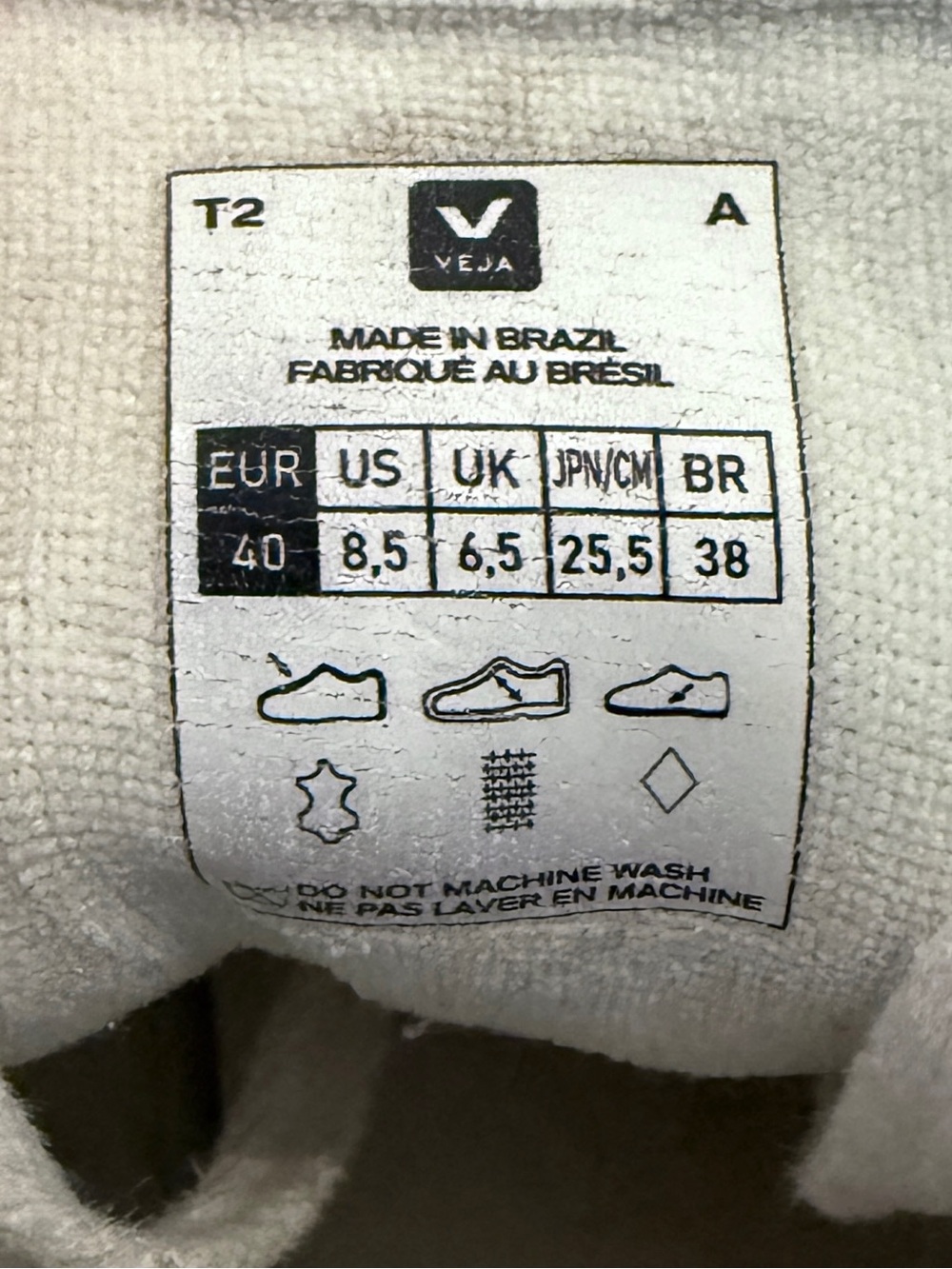 VEJA V-15 Leather White Nautico Navy High Top Sneakers EU 40 US 8.5 - Picture 8 of 8